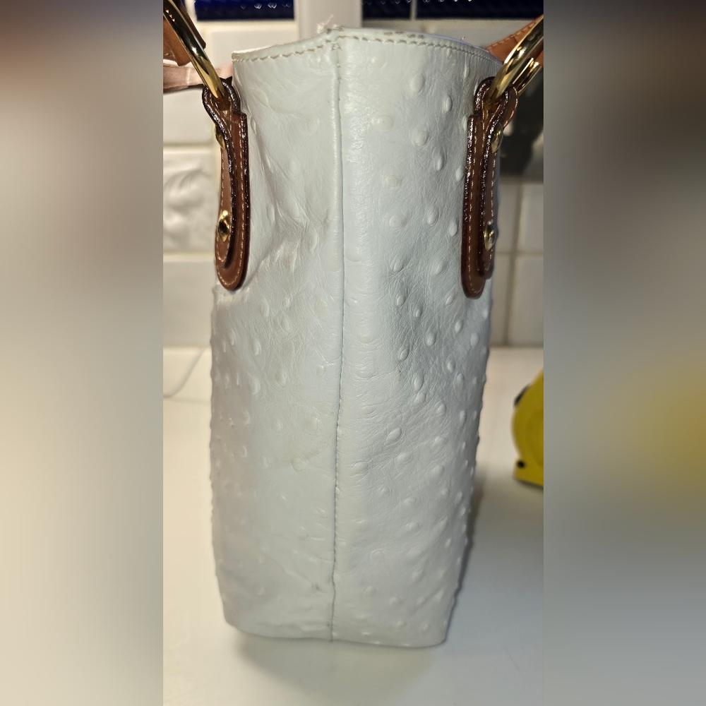 NWOT Maurizio Taiuti White Leather Handbag - Picture 9 of 14